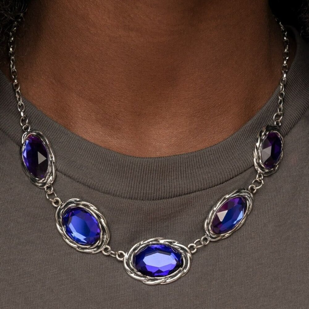 Paparazzi Regal Renaissance Purple Oil Spill Necklace/Ring/Earring/Bracelet Set
